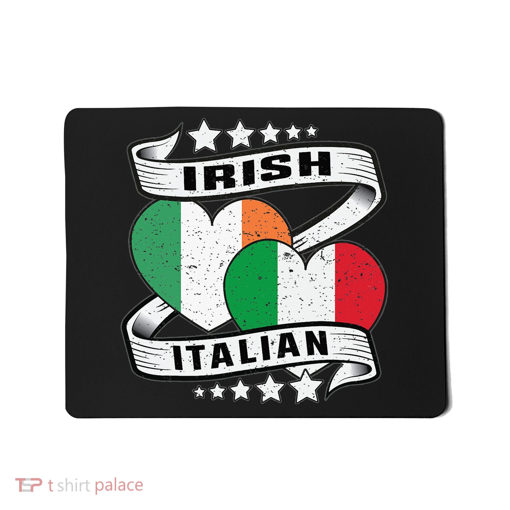 Half Irish Half Italian Irish Italian Flag Mousepad