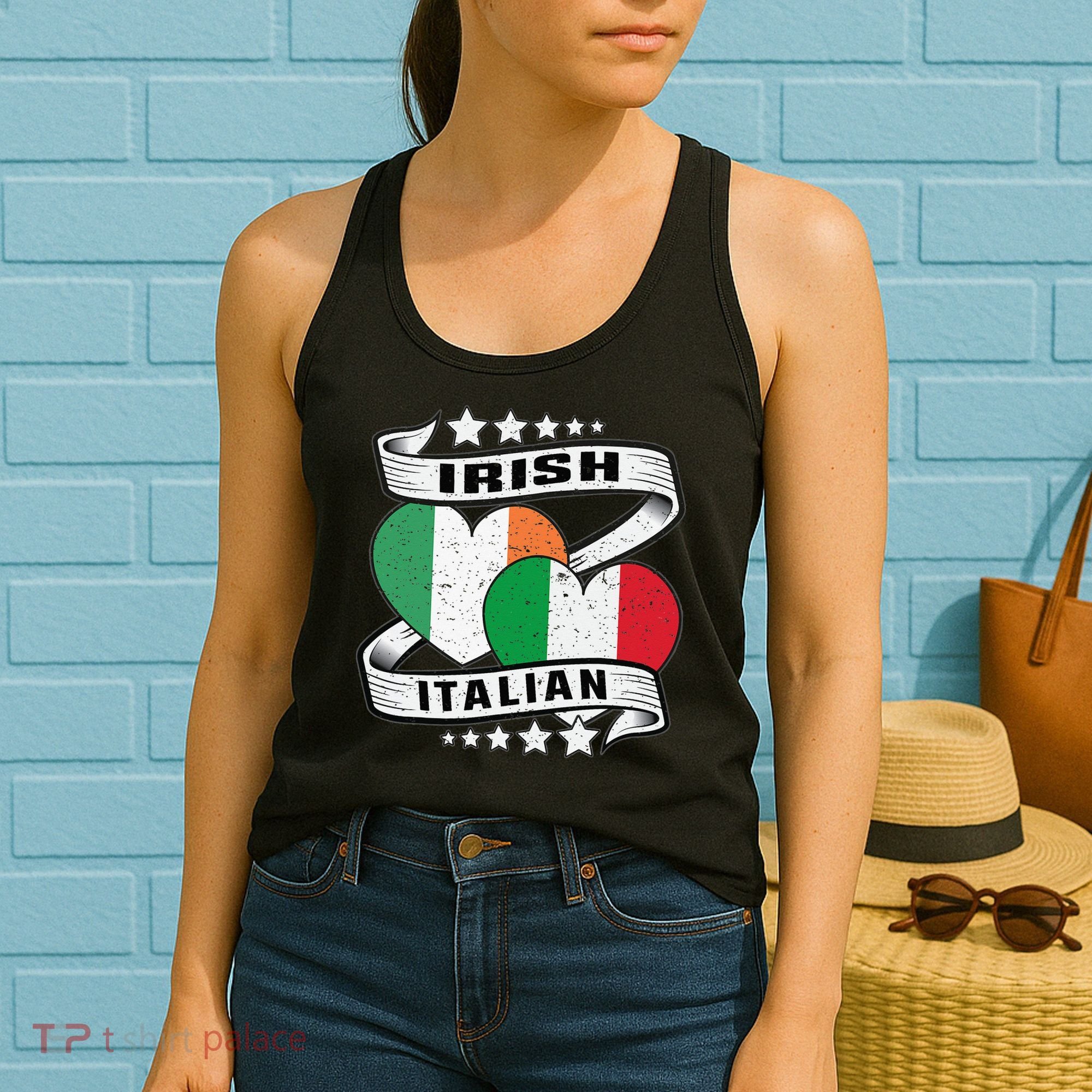 Half Irish Half Italian Irish Italian Flag Women's Tank Top