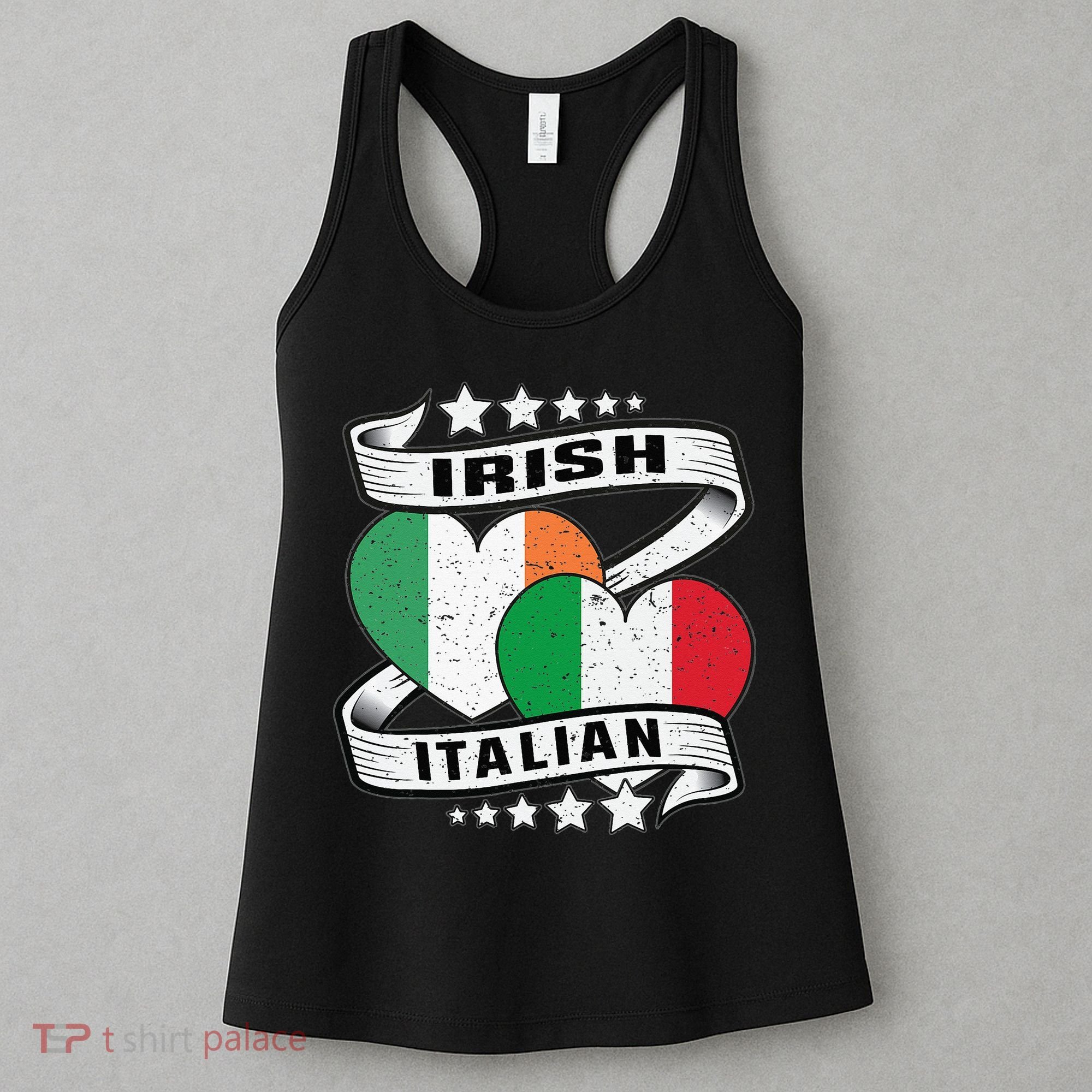 Half Irish Half Italian Irish Italian Flag Women's Tank Top