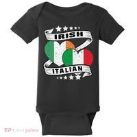 Half Irish Half Italian Irish Italian Flag Baby Bodysuit thumb 0
