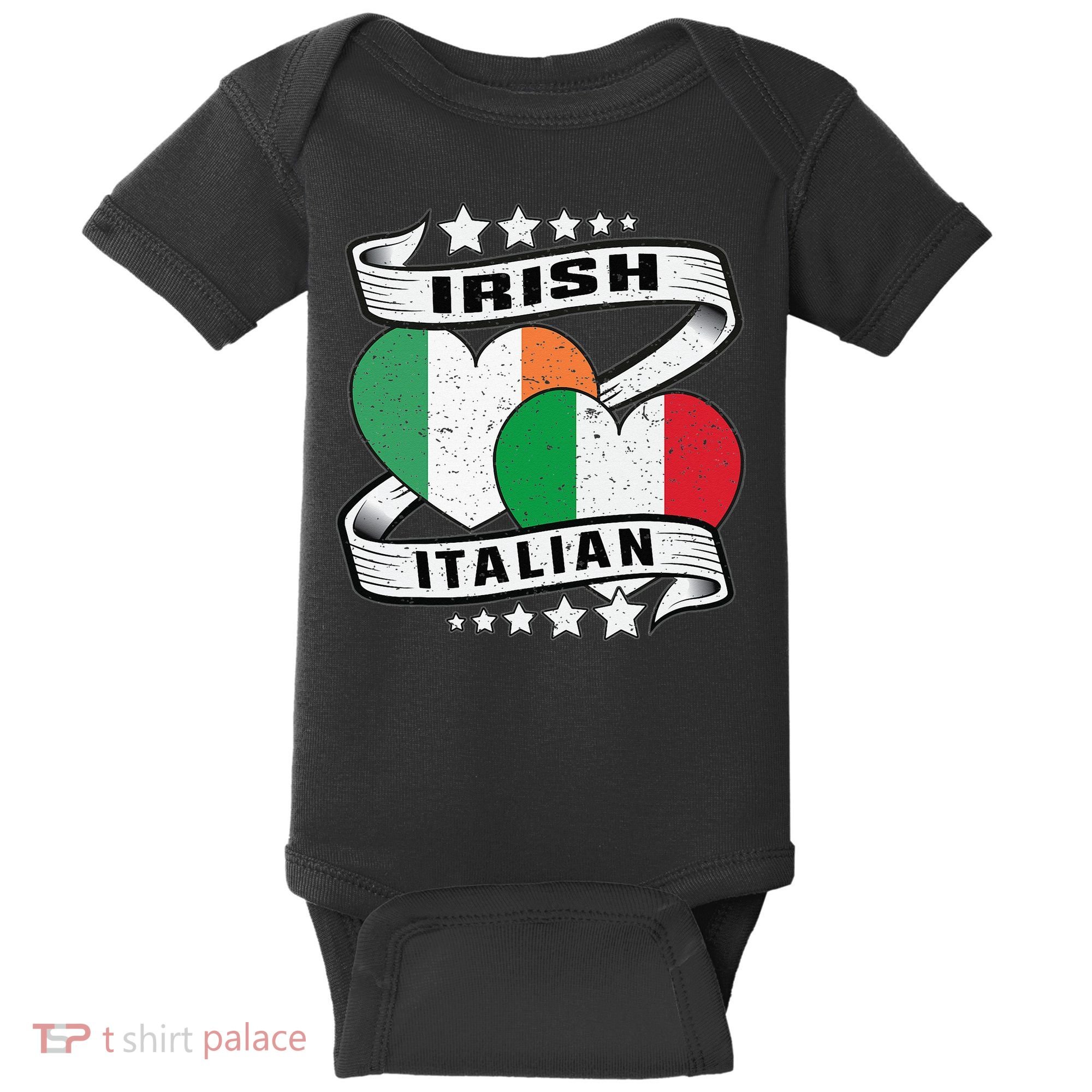 Half Irish Half Italian Irish Italian Flag Baby Bodysuit