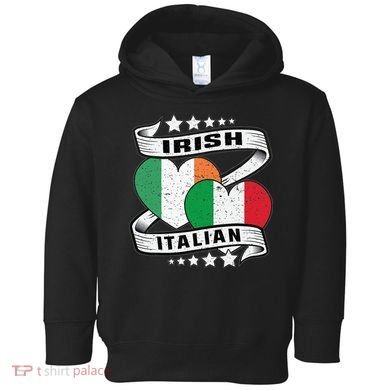 Half Irish Half Italian Irish Italian Flag Toddler Hoodie
