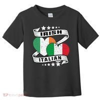 Half Irish Half Italian Irish Italian Flag Toddler T-Shirt thumb 0
