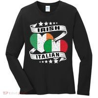 Half Irish Half Italian Irish Italian Flag Women's Long Sleeve Shirt thumb 0