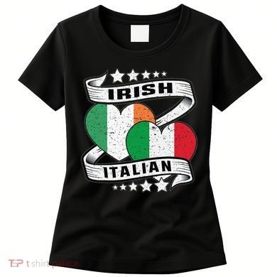 Half Irish Half Italian Irish Italian Flag Women's T-Shirt