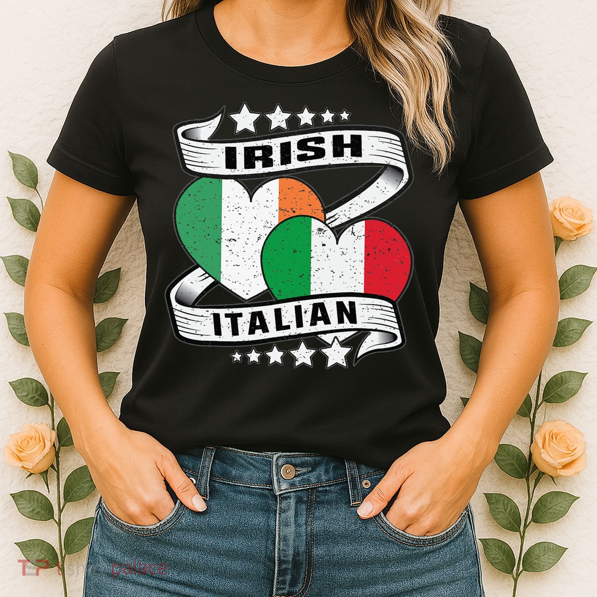 Half Irish Half Italian Irish Italian Flag Women's T-Shirt