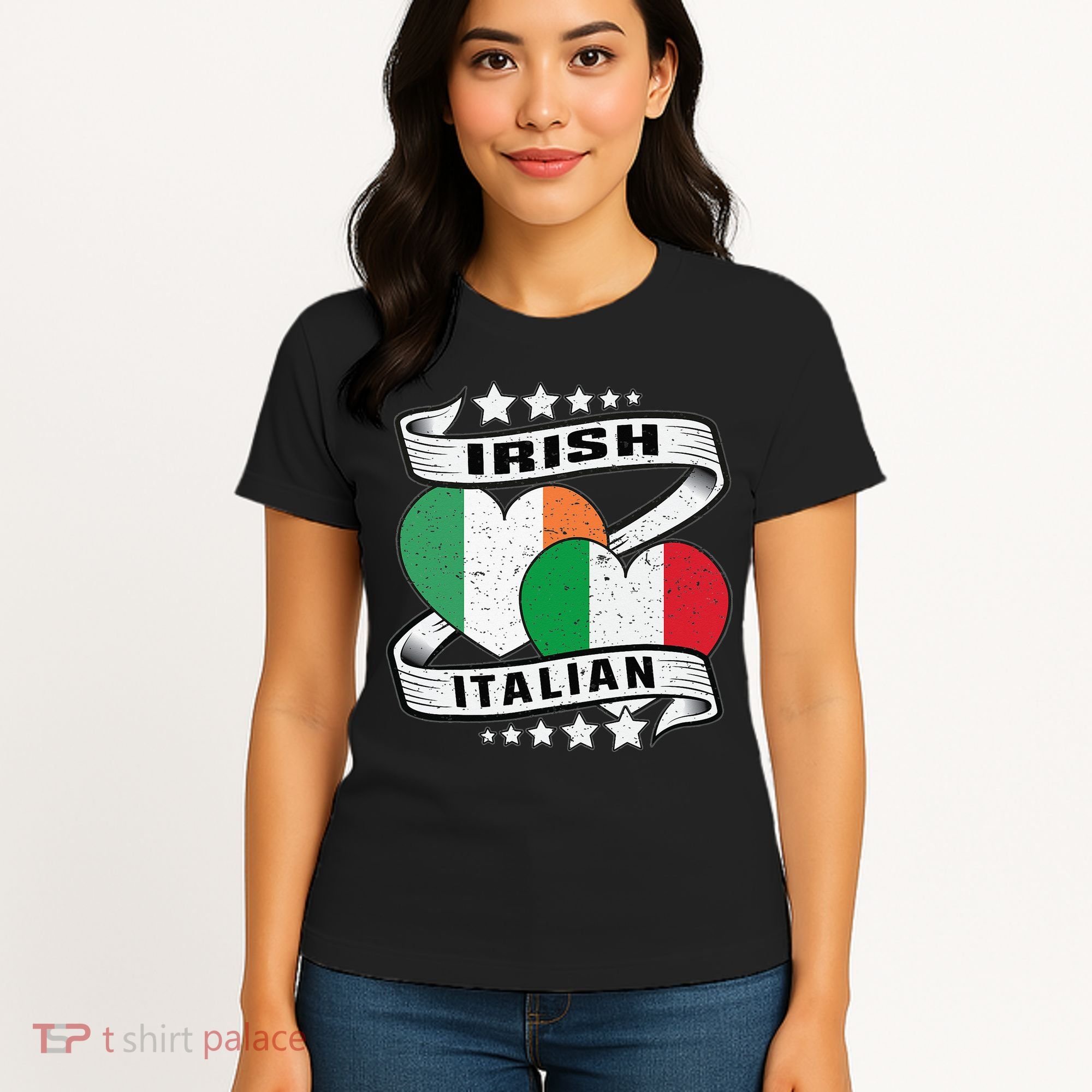 Half Irish Half Italian Irish Italian Flag Women's T-Shirt