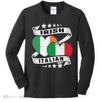 Half Irish Half Italian Irish Italian Flag Kids Long Sleeve Shirt thumb 0