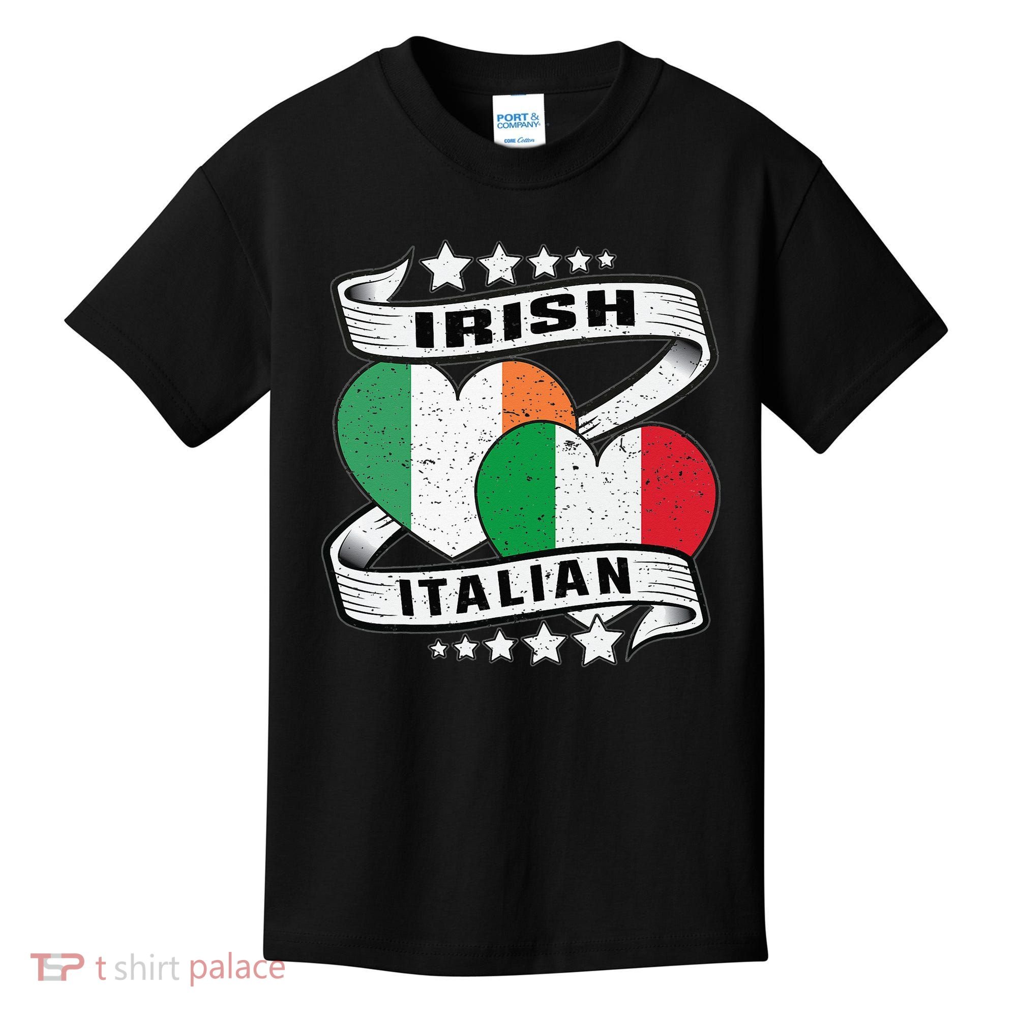Half Irish Half Italian Irish Italian Flag Kids T-Shirt