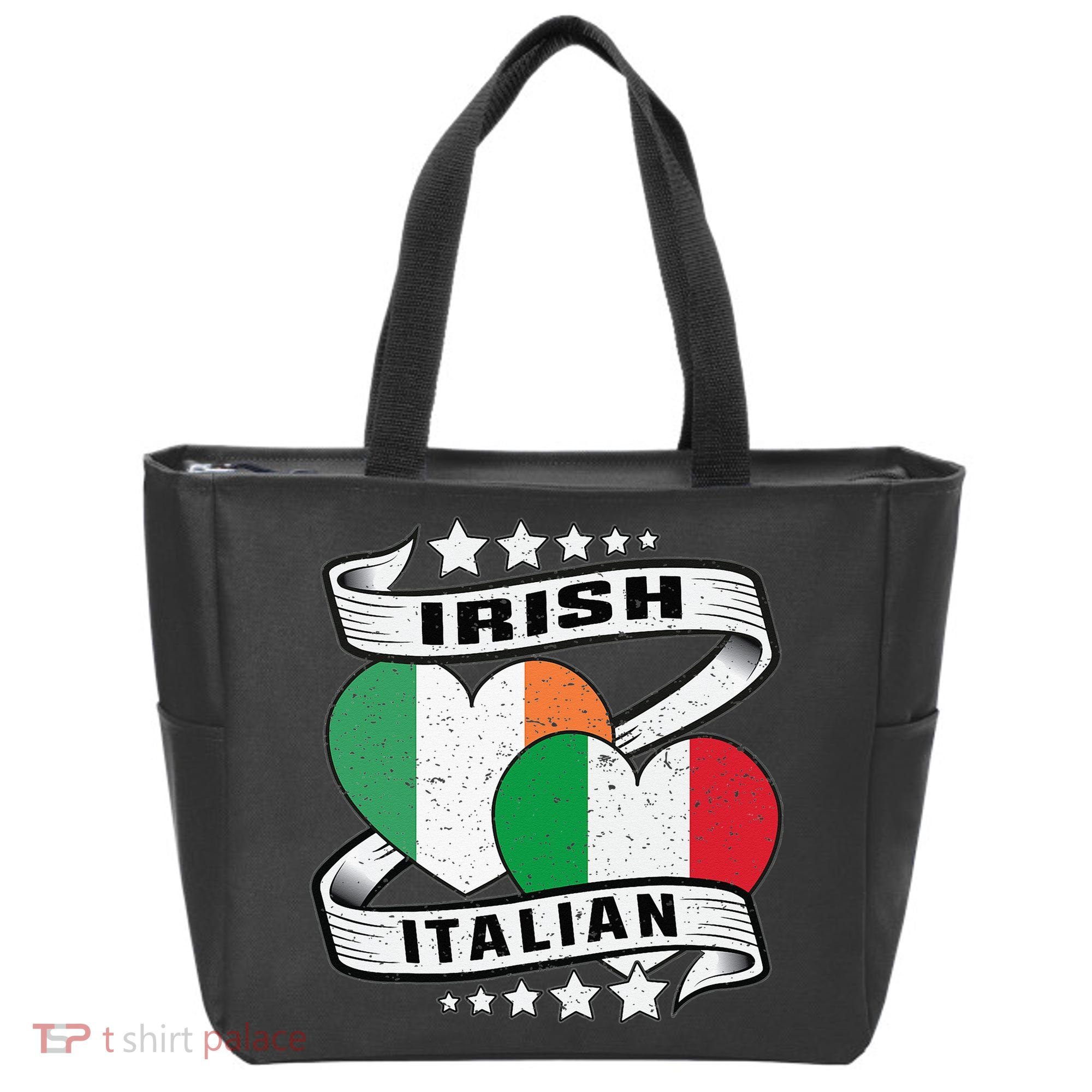 Half Irish Half Italian Irish Italian Flag Tote Bag