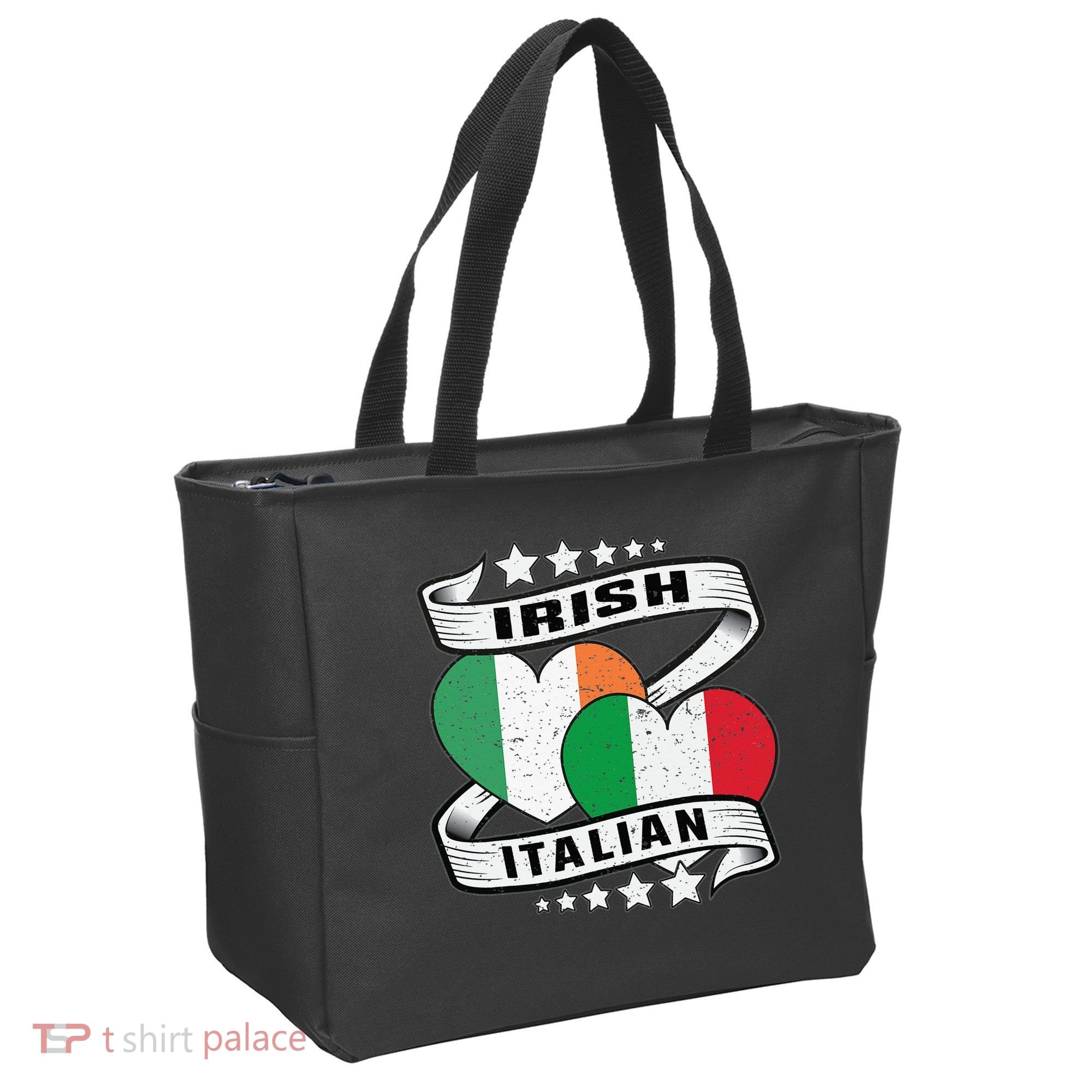 Half Irish Half Italian Irish Italian Flag Tote Bag