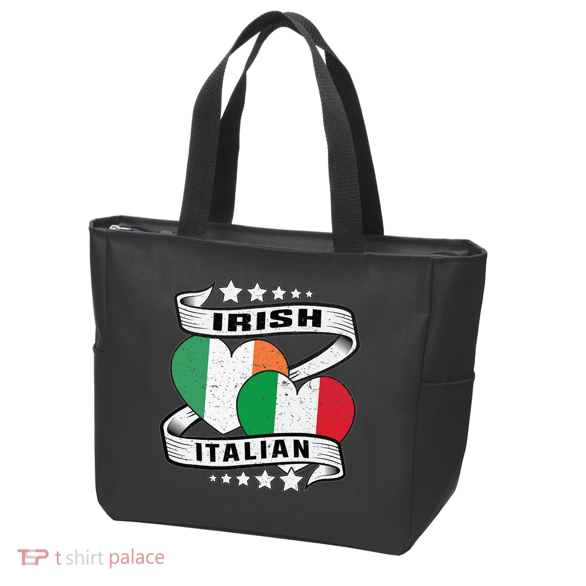Half Irish Half Italian Irish Italian Flag Tote Bag