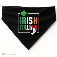 Half Irish Half Italian Irish Italian Flag USA-Made Doggie Bandana thumb 0
