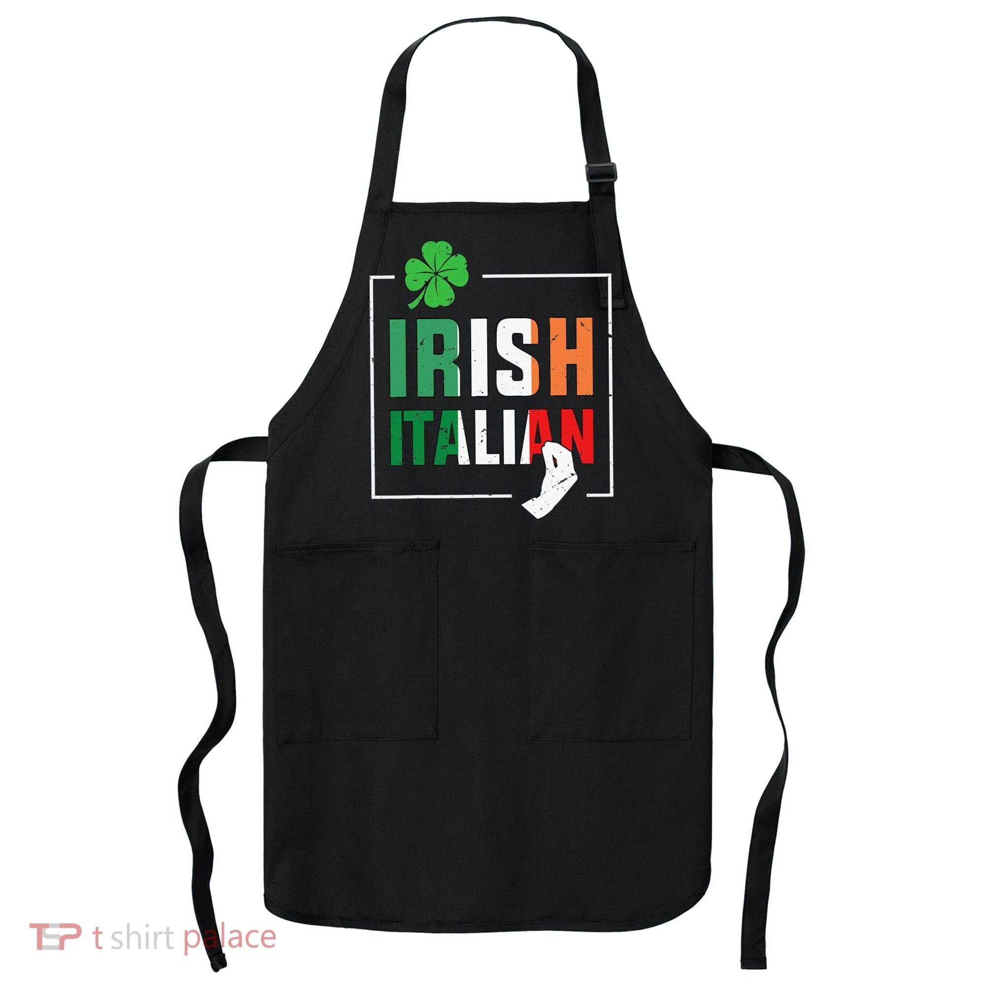Half Irish Half Italian Irish Italian Flag Apron