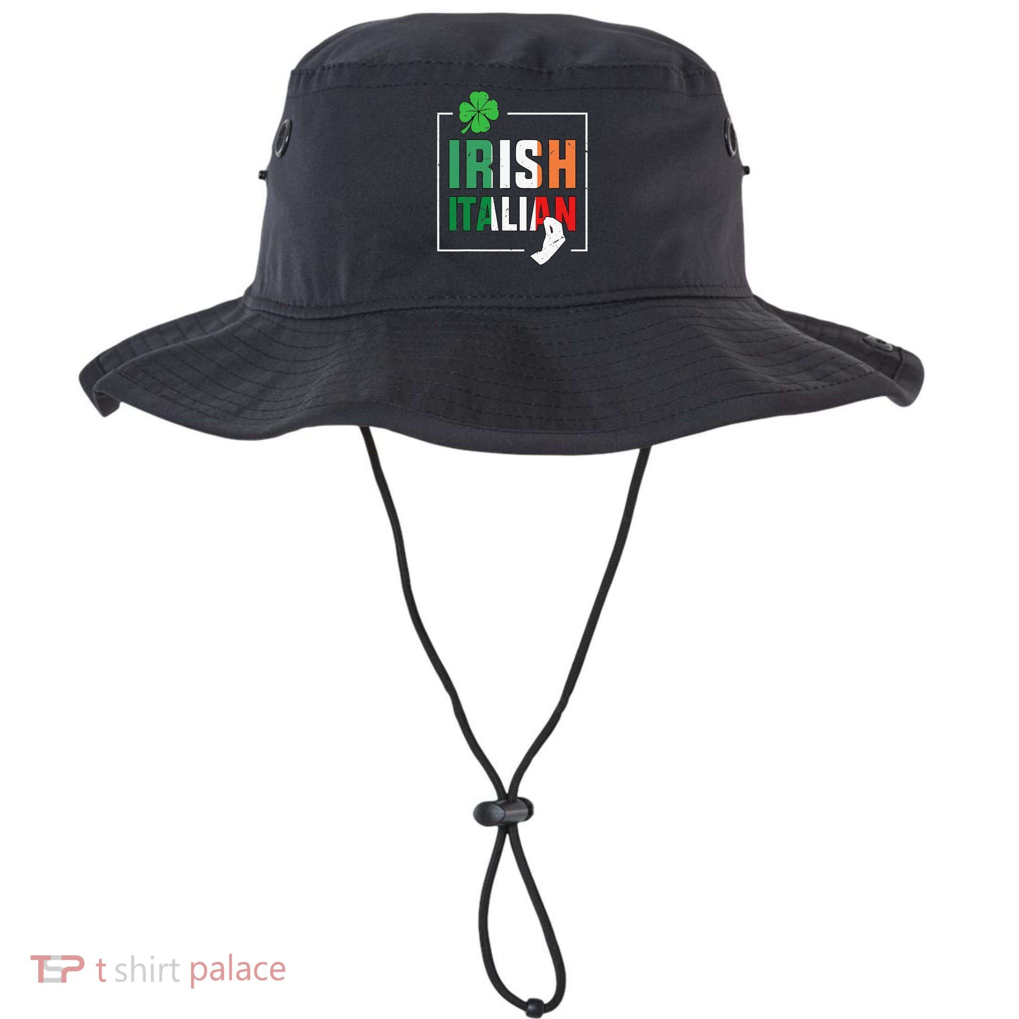 Half Irish Half Italian Irish Italian Flag Bucket Hat