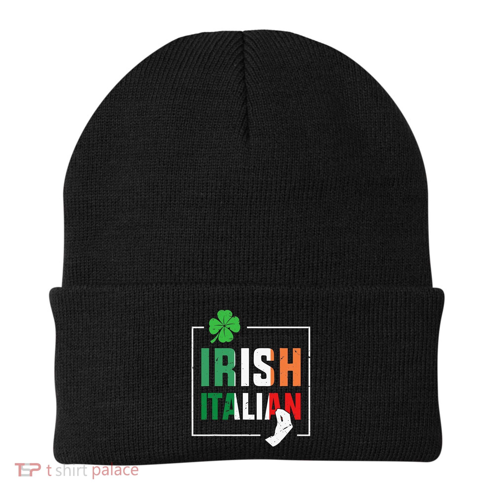Half Irish Half Italian Irish Italian Flag Beanie