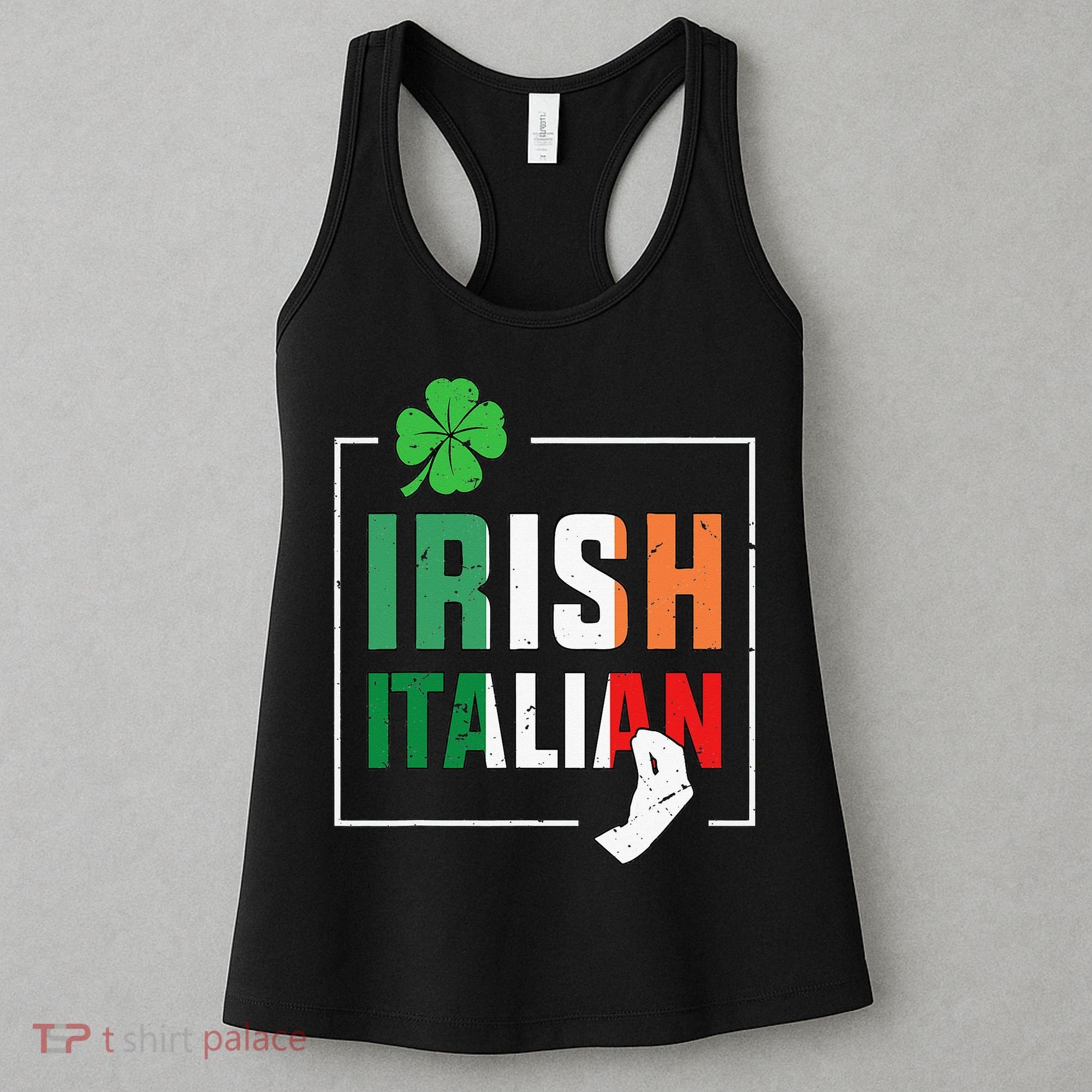 Half Irish Half Italian Irish Italian Flag Women's Tank Top