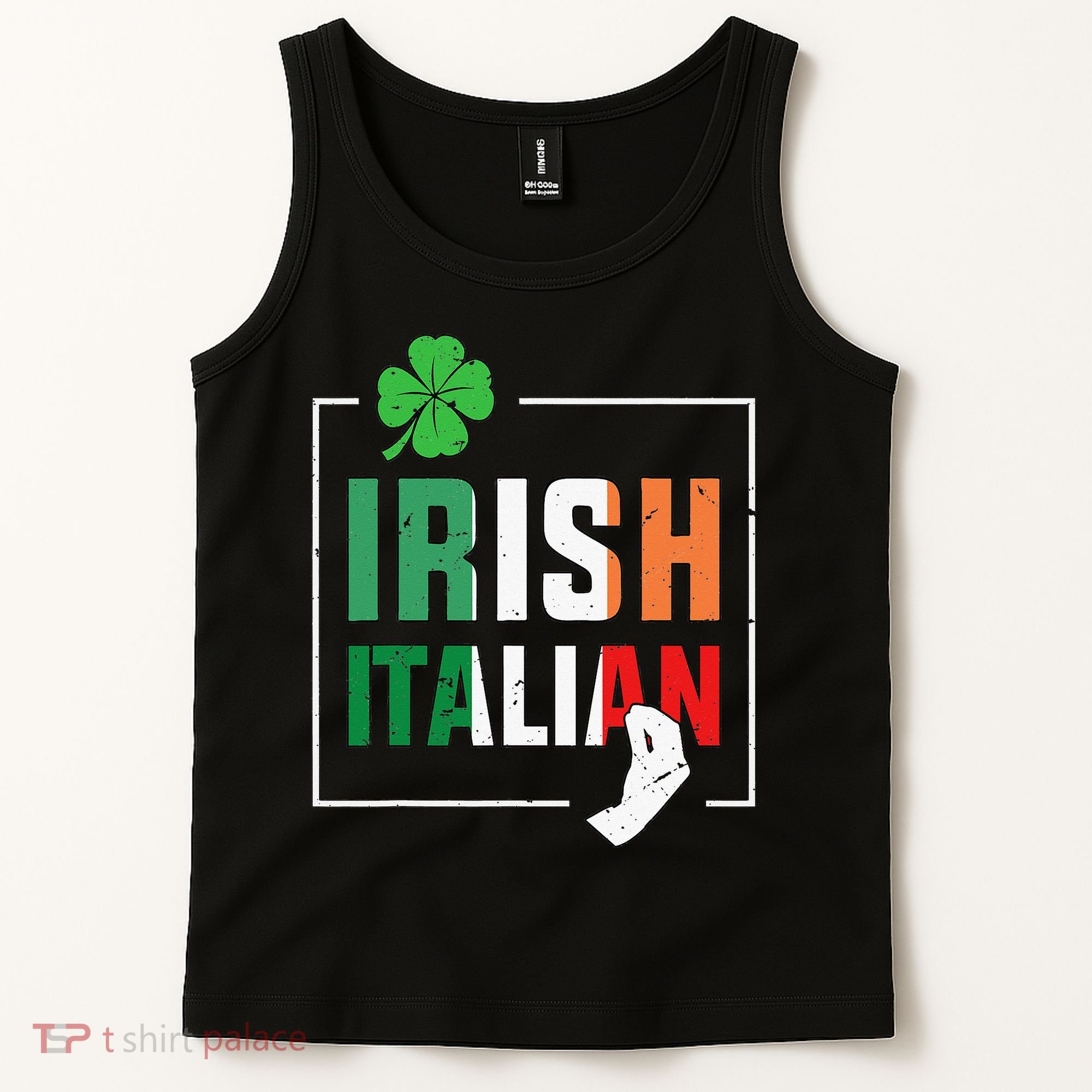 Half Irish Half Italian Irish Italian Flag Tank Top