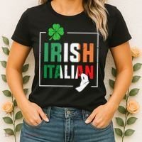 Half Irish Half Italian Irish Italian Flag Women's T-Shirt thumb 2