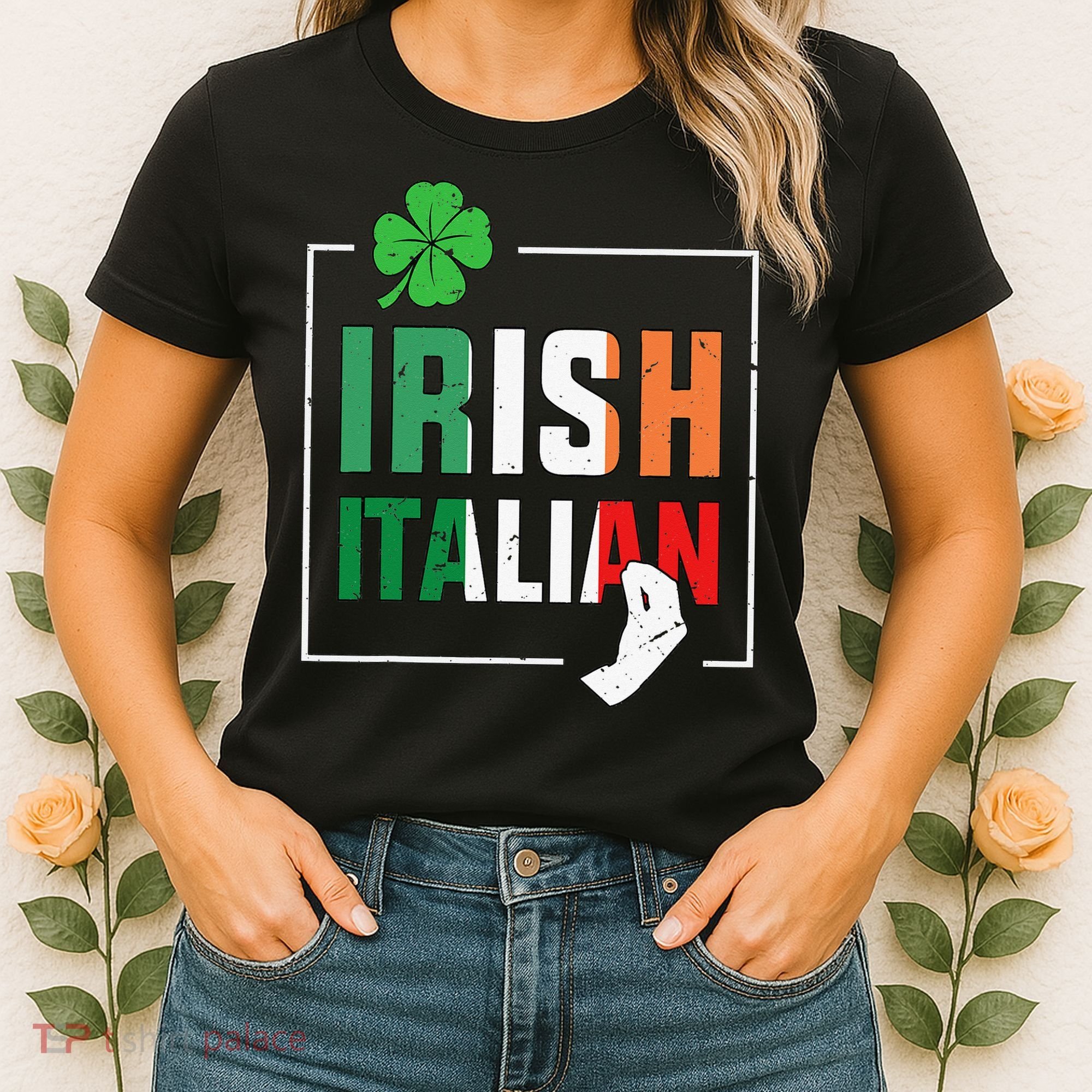 Half Irish Half Italian Irish Italian Flag Women's T-Shirt