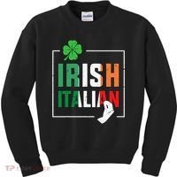 Half Irish Half Italian Irish Italian Flag Kids Sweatshirt thumb 0