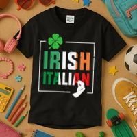 Half Irish Half Italian Irish Italian Flag Kids T-Shirt thumb 3