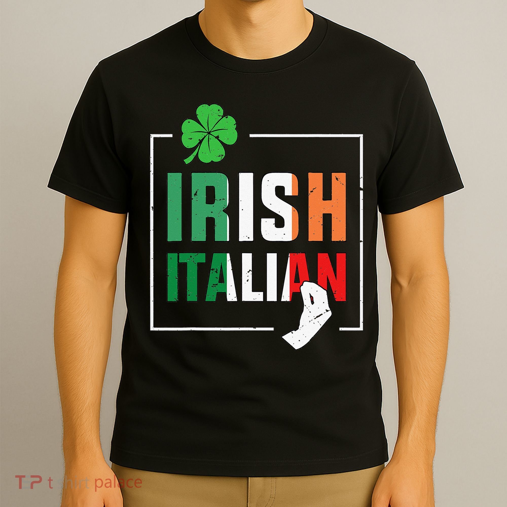 Half Irish Half Italian Irish Italian Flag T-Shirt