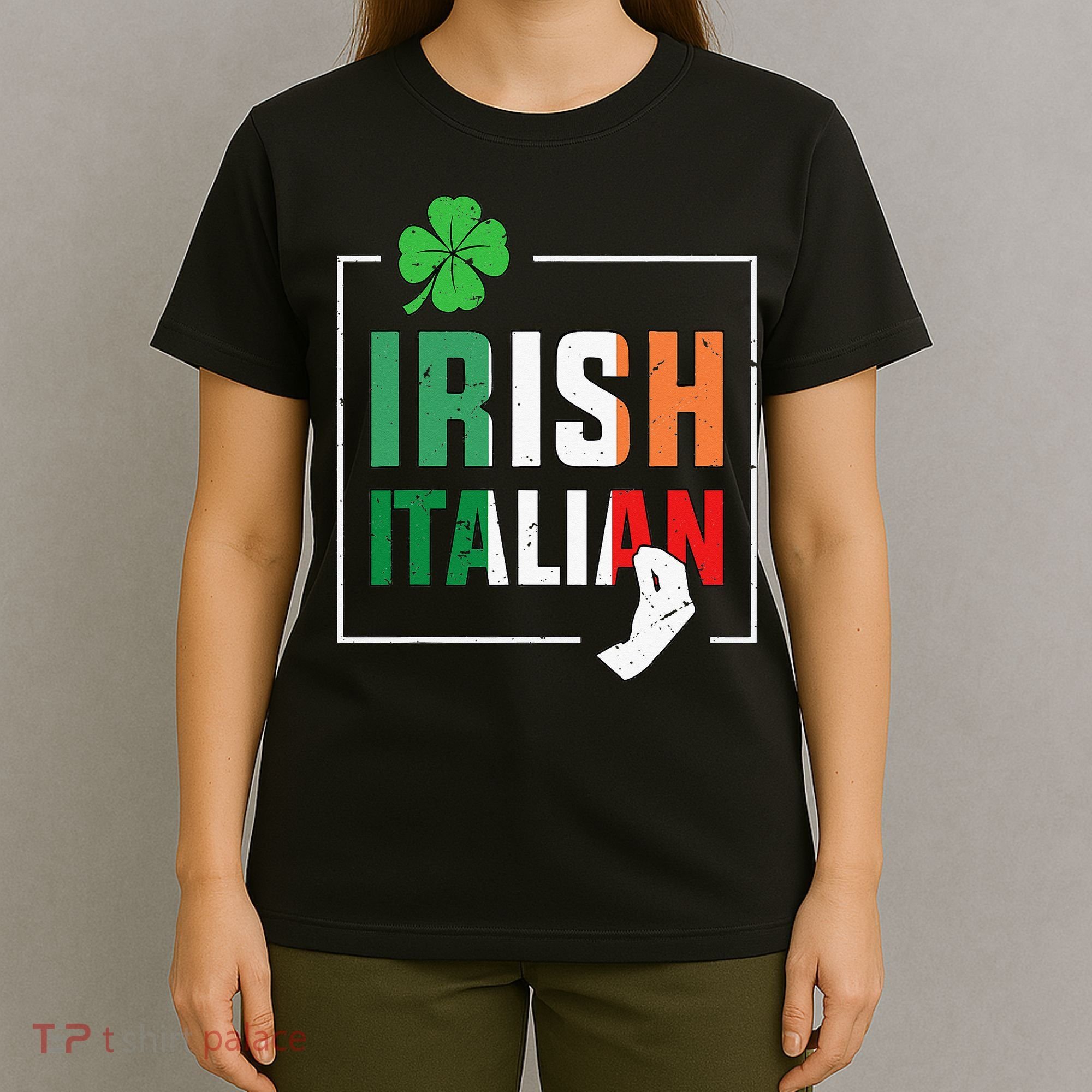 Half Irish Half Italian Irish Italian Flag T-Shirt