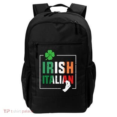 Half Irish Half Italian Irish Italian Flag Backpack