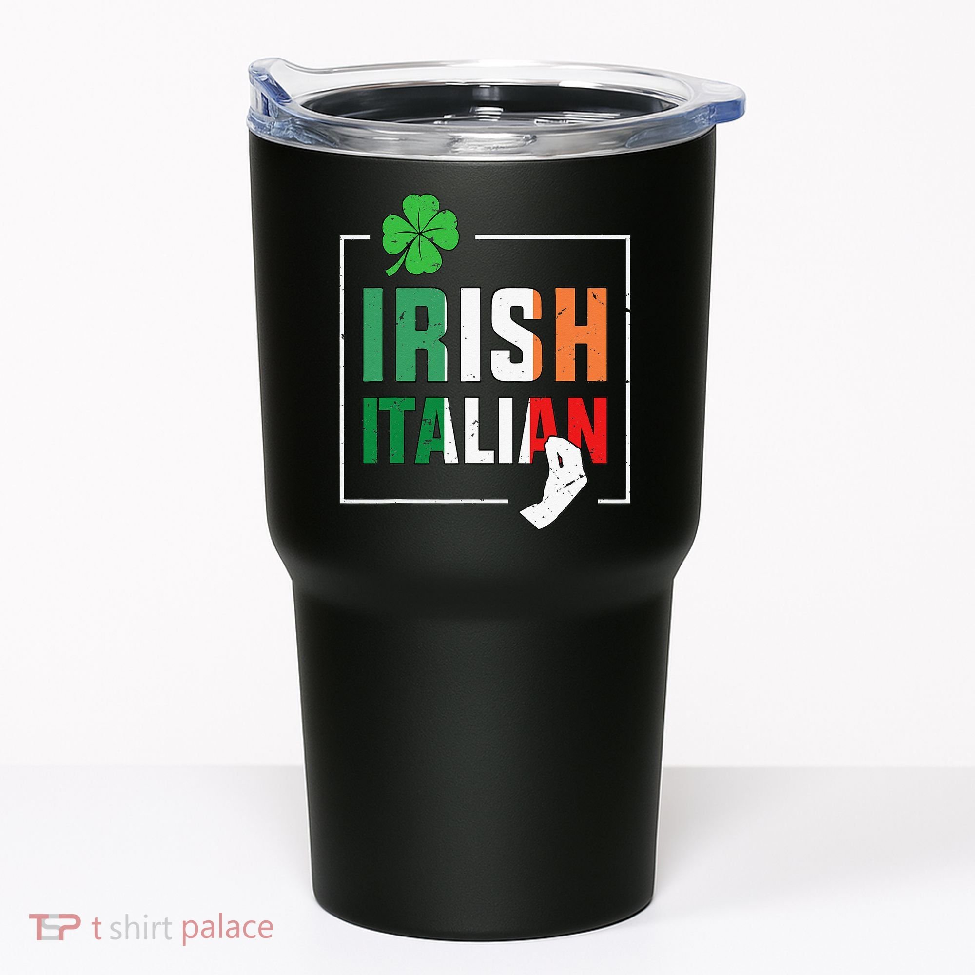 Half Irish Half Italian Irish Italian Flag Tumbler