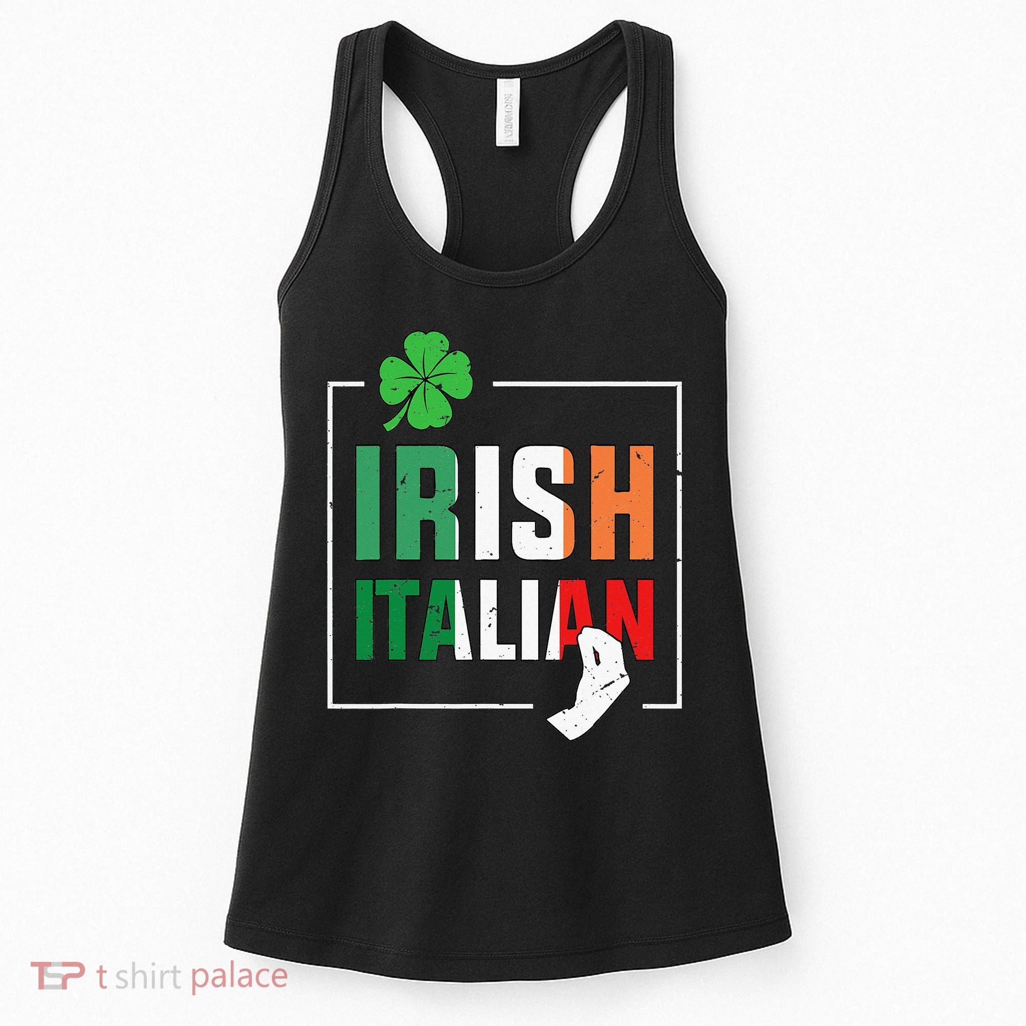 Half Irish Half Italian Irish Italian Flag Women's Tank Top