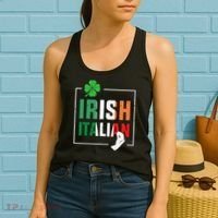 Half Irish Half Italian Irish Italian Flag Women's Tank Top thumb 2