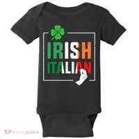 Half Irish Half Italian Irish Italian Flag Baby Bodysuit thumb 0