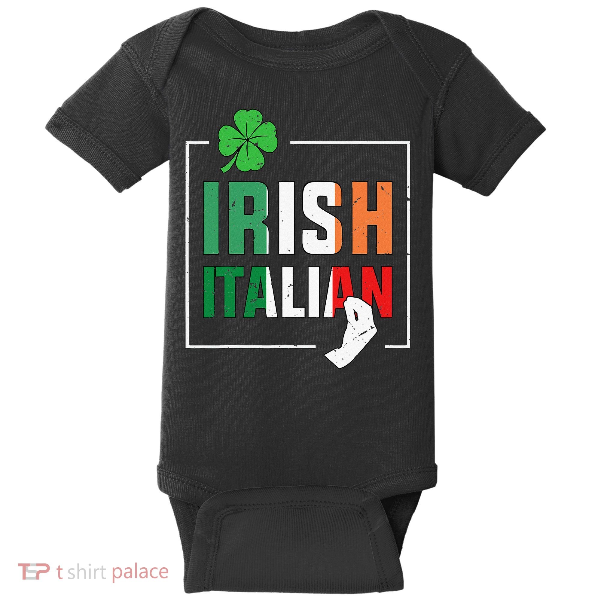 Half Irish Half Italian Irish Italian Flag Baby Bodysuit