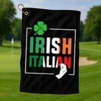 Half Irish Half Italian Irish Italian Flag Golf Towel thumb 1