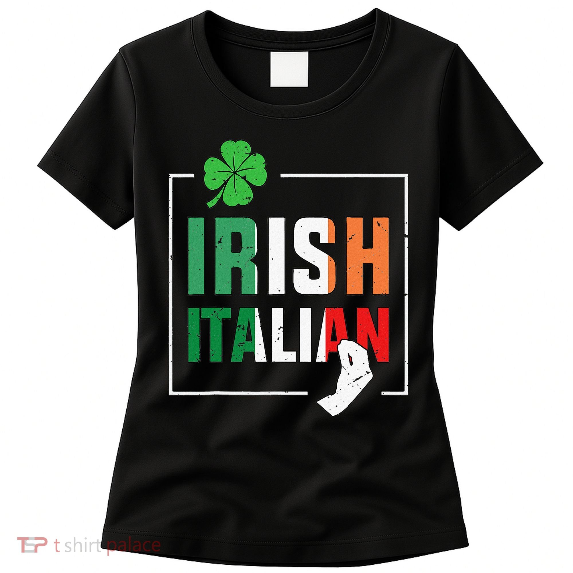 Half Irish Half Italian Irish Italian Flag Women's T-Shirt