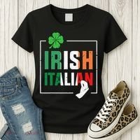 Half Irish Half Italian Irish Italian Flag Women's T-Shirt thumb 3