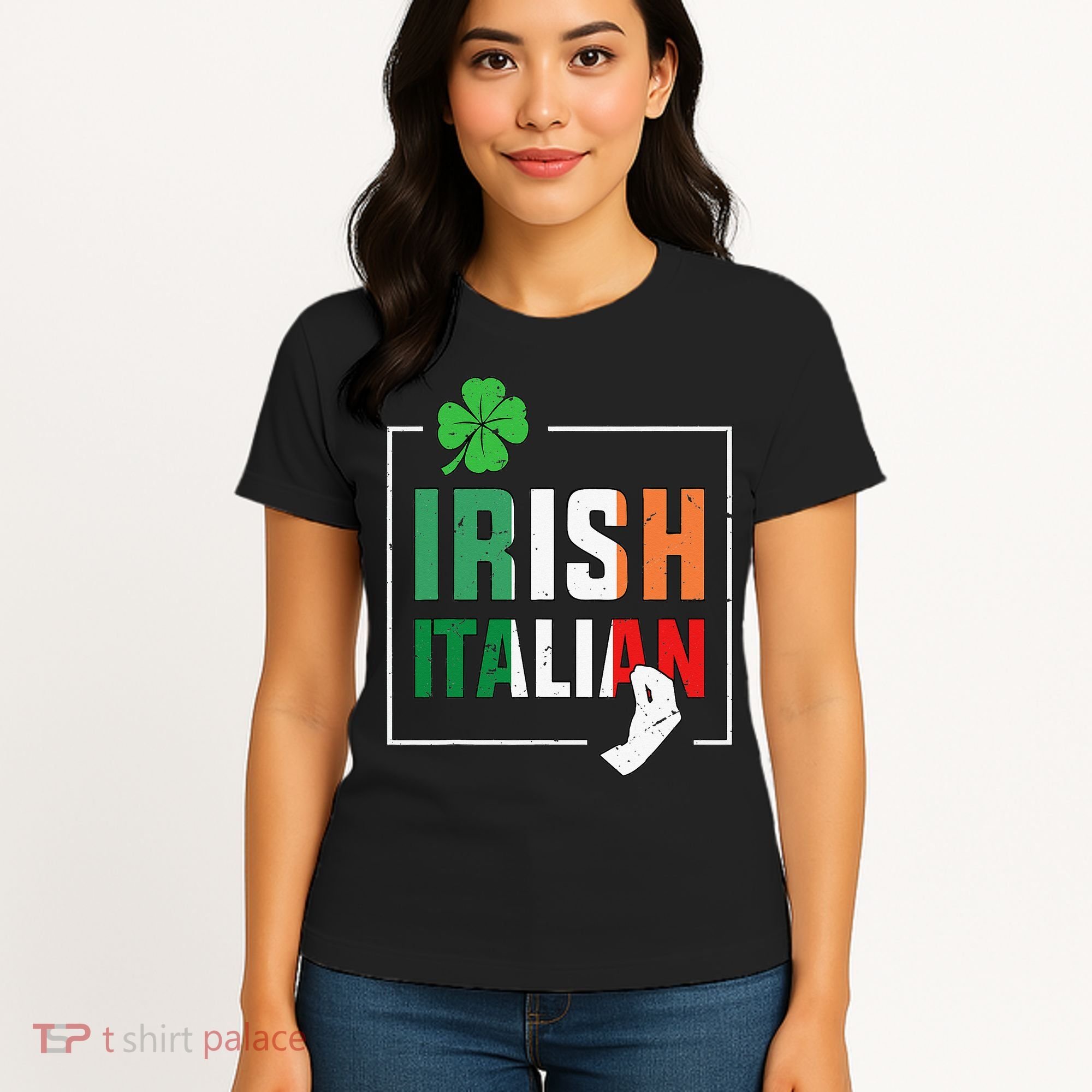 Half Irish Half Italian Irish Italian Flag Women's T-Shirt