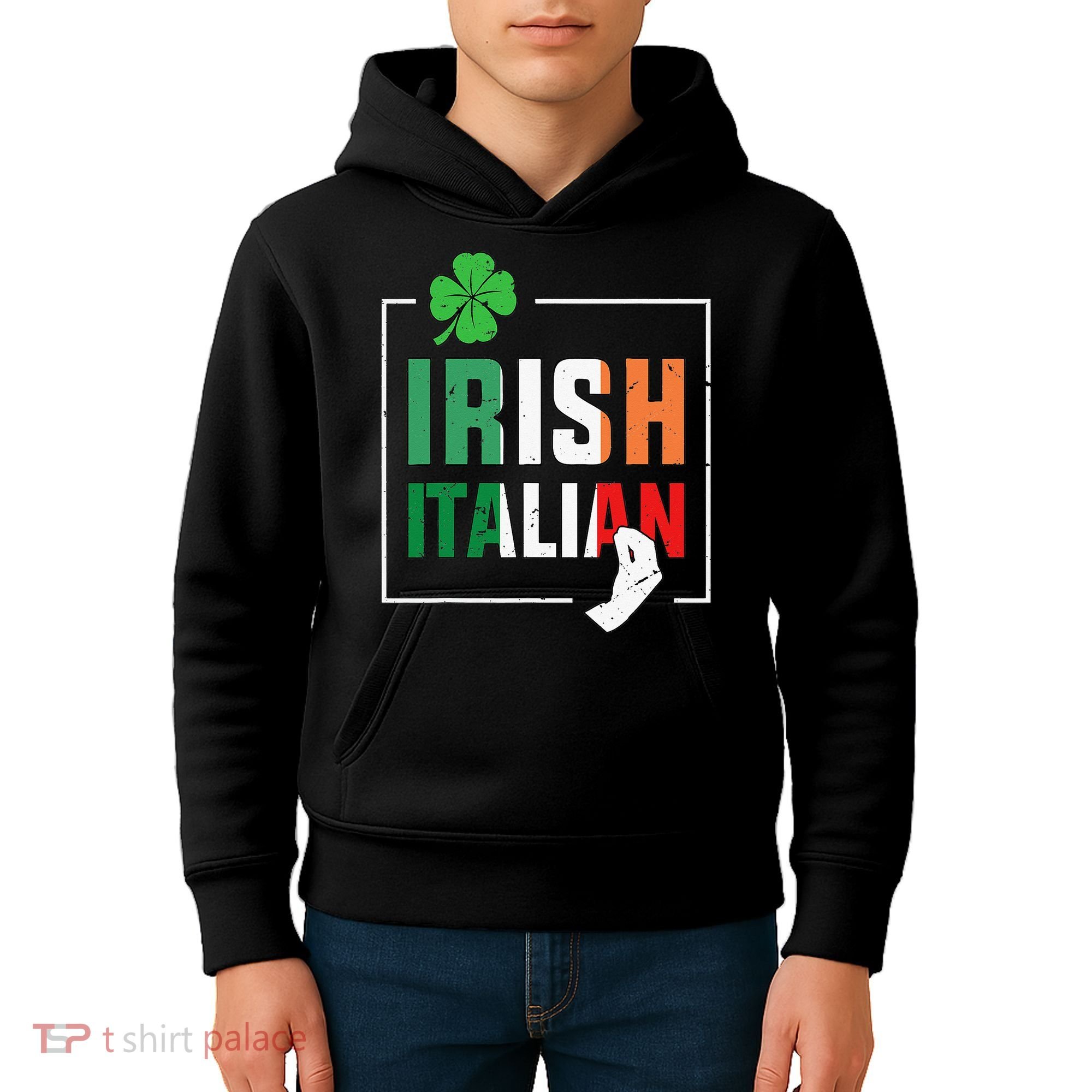 Half Irish Half Italian Irish Italian Flag Kids Hoodie