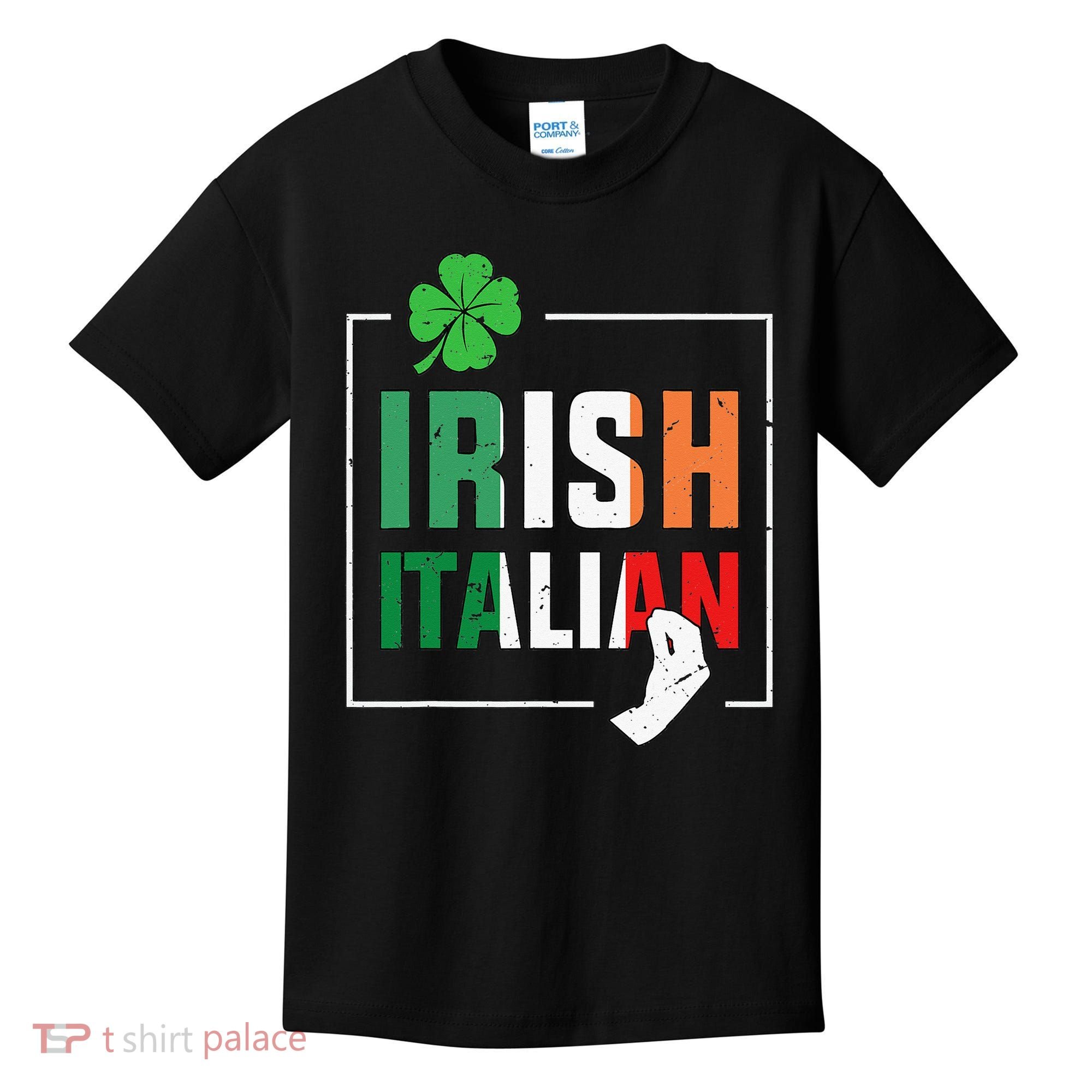 Half Irish Half Italian Irish Italian Flag Kids T-Shirt