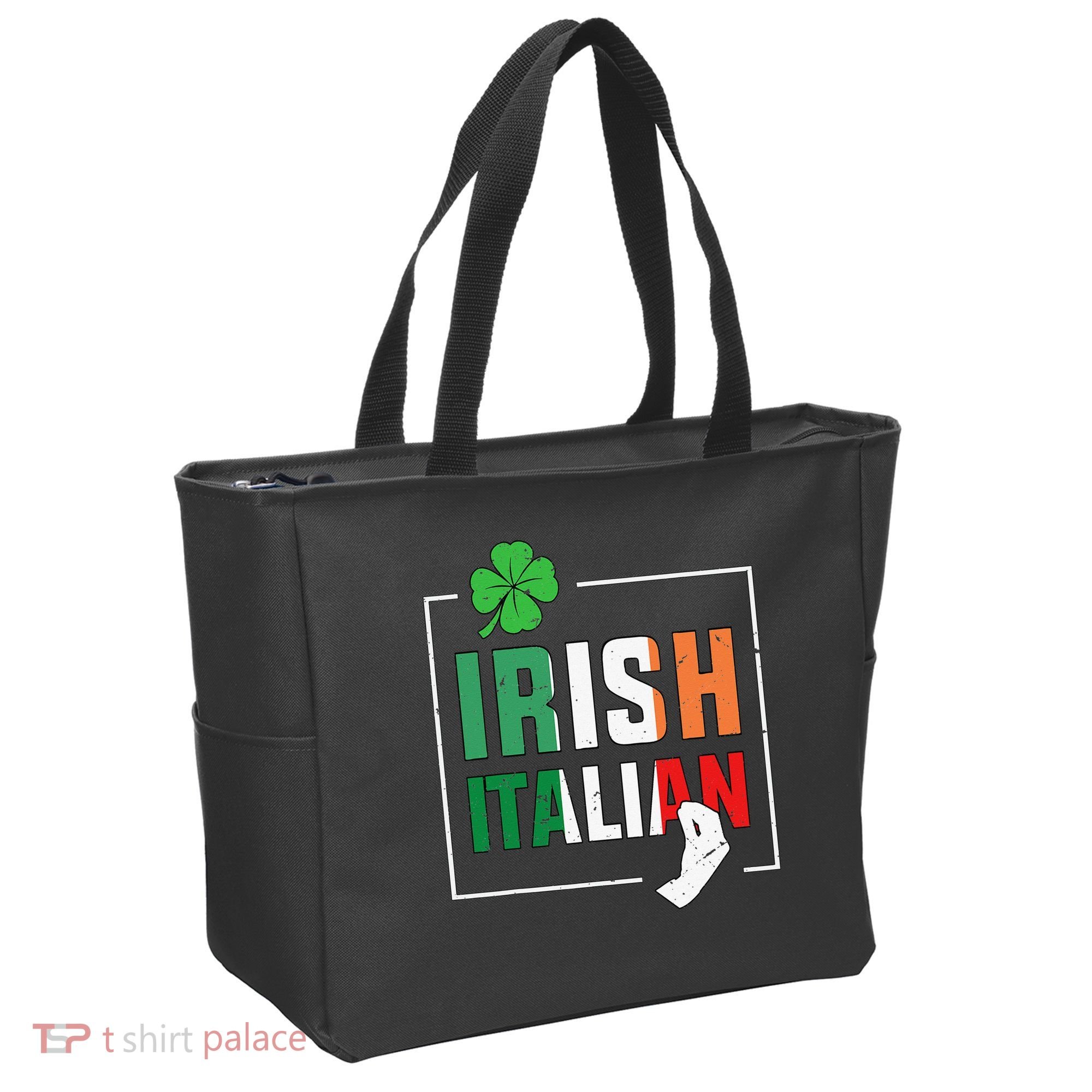 Half Irish Half Italian Irish Italian Flag Tote Bag