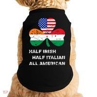 Half Irish Half Italian All American Flag Shamrock Doggie Tank thumb 0