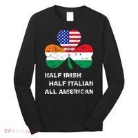 Half Irish Half Italian All American Flag Shamrock Long Sleeve Shirt thumb 0