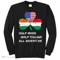 Half Irish Half Italian All American Flag Shamrock Sweatshirt thumb 0