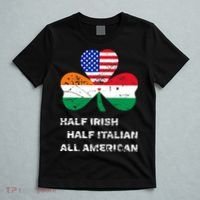 Half Irish Half Italian All American Flag Shamrock T-Shirt thumb 5