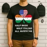 Half Irish Half Italian All American Flag Shamrock T-Shirt thumb 6