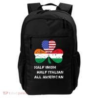 Half Irish Half Italian All American Flag Shamrock Backpack thumb 0