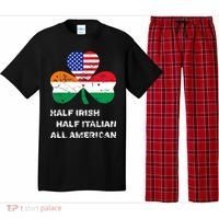 Half Irish Half Italian All American Flag Shamrock Pajama Set thumb 0