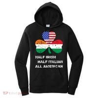 Half Irish Half Italian All American Flag Shamrock Women's Hoodie thumb 0