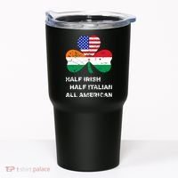 Half Irish Half Italian All American Flag Shamrock Tumbler thumb 0
